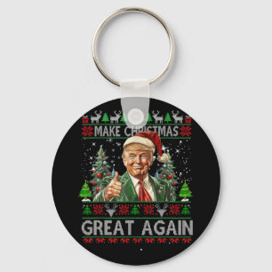 Make Christmas Great Again Xmas Santa Trump 2024 F Key Ring