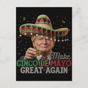 Make Cinco de Mayo Great Again-Women Trump Sombrer Postcard