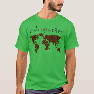 Make Coffee not War retro T-Shirt