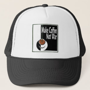 Make Coffee Not War Trucker Hat