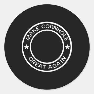 Make Cornhole Great Again Tournament Team Jersey Classic Round Sticker
