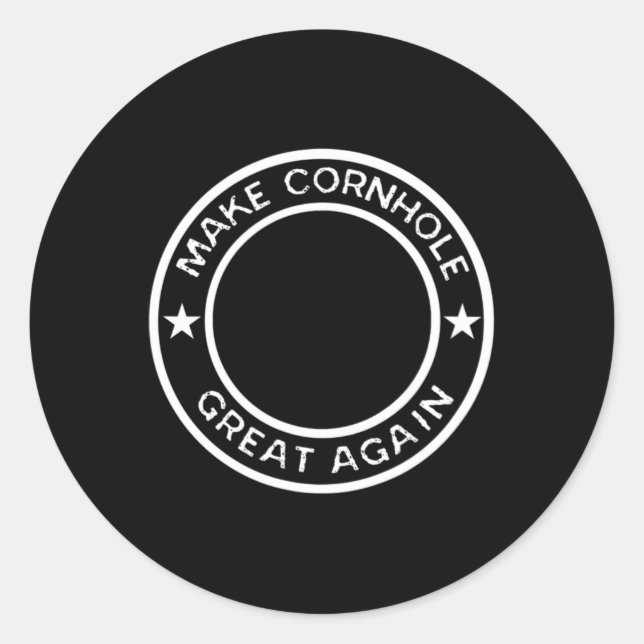 Make Cornhole Great Again Tournament Team Jersey  Classic Round Sticker (Front)