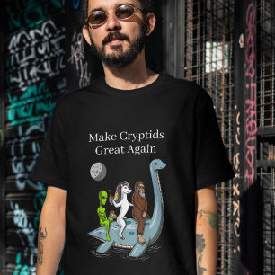 Make Cryptids Great Again Tee Alien Unicorn