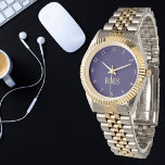 Make Custom Two-Tone Monogrammed Initial Bracelet Watch<br><div class="desc">Custom, personalised, unisex elegant gold and silver tone metal bracelet wrist watch. Simply type in your initials / monogram. Go ahead create a wonderful, custom watch for the special men and women in your life - mum, dad, bride, groom, wife, husband, sister, brother, grandma, grandfather, girlfriend, boyfriend. Makes a great...</div>