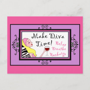 "Make Diva Time"/ Relax postcards