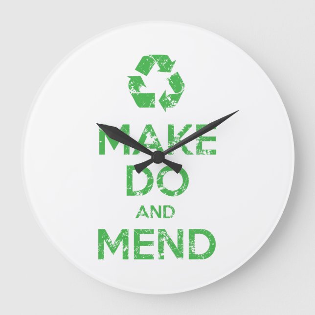 Make Do and Mend Large Clock (Front)
