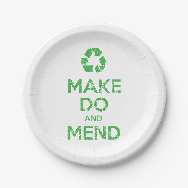 Make Do and Mend Paper Plate (Front)