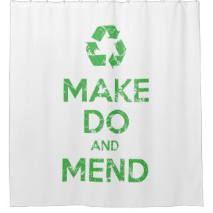 Make Do and Mend Shower Curtain