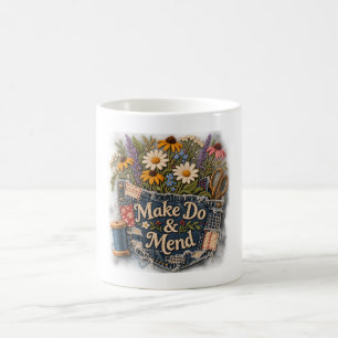Make Do & Mend – Denim Pocket Wildflowers Coffee Mug