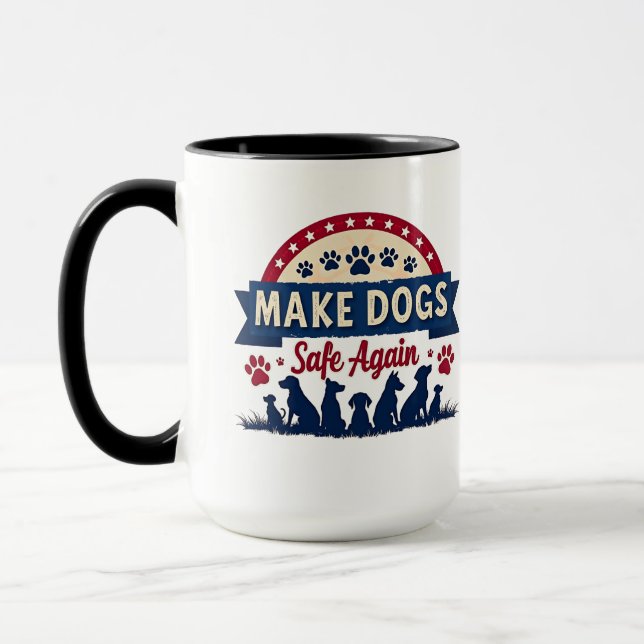 Make dogs safe again Trump Election Mug (Left)