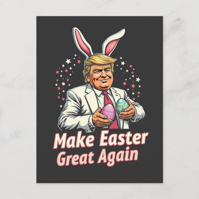 Make Easter great again Easter Trump Eggs  Invitation Postcard (Front)