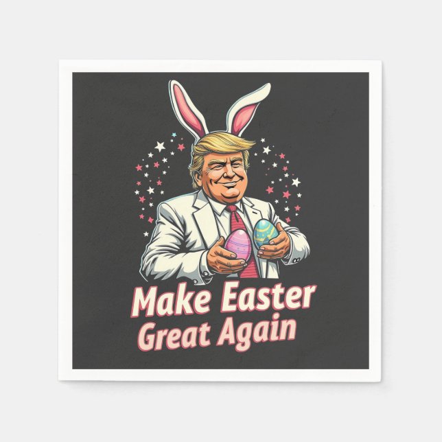 Make Easter great again Easter Trump Eggs  Napkin (Front)
