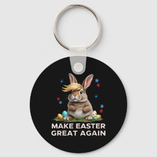 Make Easter Great Again Funny Trump Bunny Spring E Key Ring