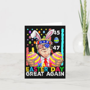 Make Easter Great Again Funny Trump Bunny Spring H Card