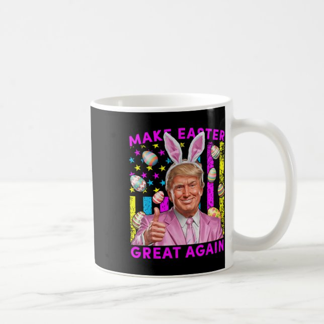 Make Easter Great Again Funny Trump Bunny Spring H Coffee Mug (Right)