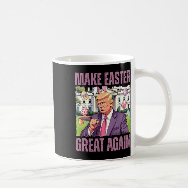 Make Easter Great Again Funny Trump Bunny Spring H Coffee Mug (Right)