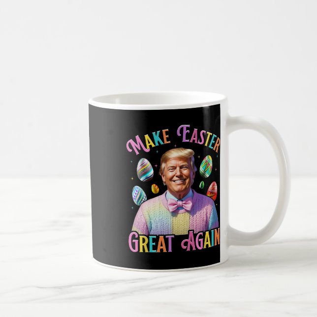 Make Easter Great Again Funny Trump Bunny Spring H Coffee Mug (Right)