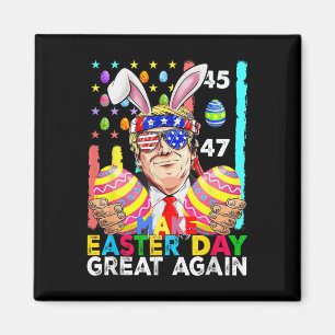 Make Easter Great Again Funny Trump Bunny Spring H Magnet
