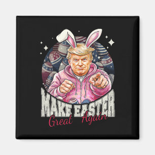 Make Easter Great Again Funny Trump Bunny Spring H Magnet