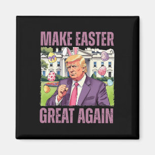 Make Easter Great Again Funny Trump Bunny Spring H Magnet