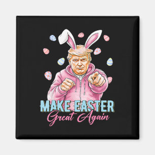 Make Easter Great Again Funny Trump Bunny Spring H Magnet