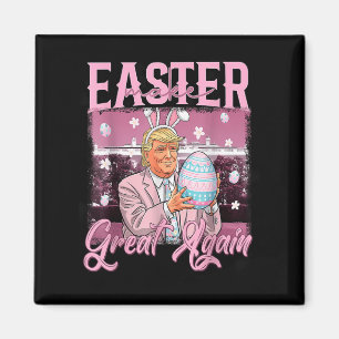 Make Easter Great Again Funny Trump Bunny Spring H Magnet
