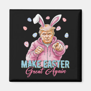 Make Easter Great Again Funny Trump Bunny Spring H Magnet