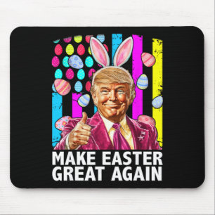 Make Easter Great Again Funny Trump Bunny Spring H Mouse Mat