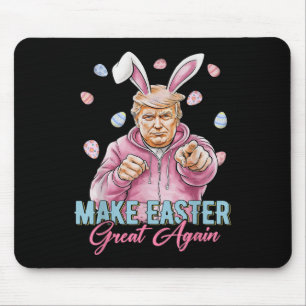 Make Easter Great Again Funny Trump Bunny Spring Mouse Mat