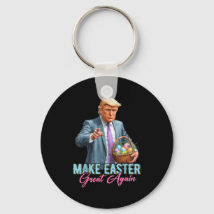 Make Easter Great Again Funny Trump Spring Hunt Eg Key Ring
