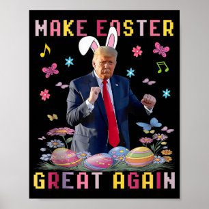Make Easter Great Again Trump Dancing Tank Top Poster