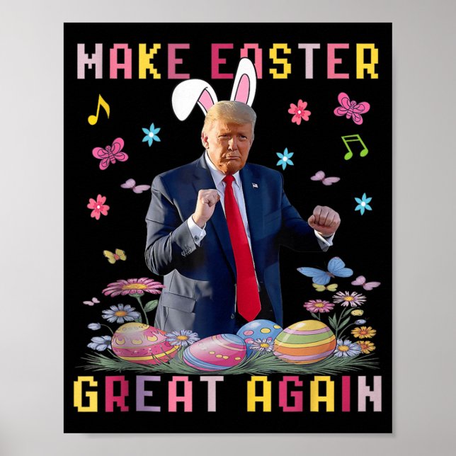 Make Easter Great Again Trump Dancing Tank Top  Poster (Front)