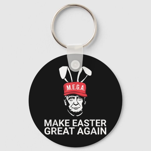 Make Easter Great Again Trump  Key Ring (Front)