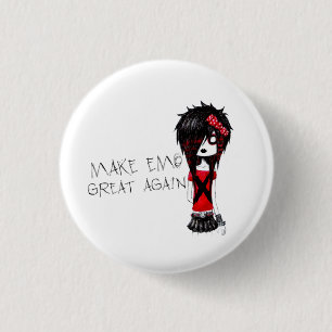 MAKE EMO GREAT AGAIN- Emo Zombie Girl- 3 Cm Round Badge