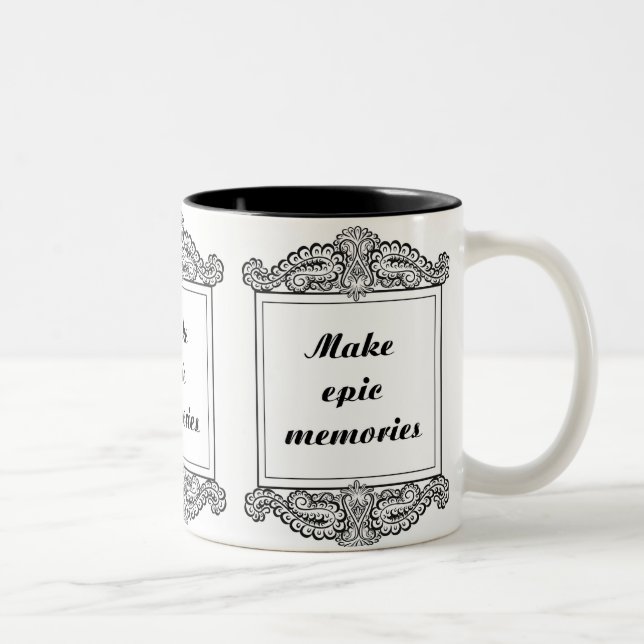 Make epic memories - Positive Quote´s Two-Tone Coffee Mug (Right)