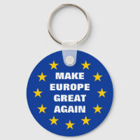 Make Europe Great Again Euro flag button keychains
