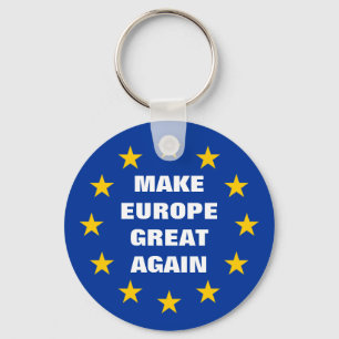 Make Europe Great Again Euro flag button keychains