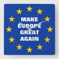 Make Europe Great Again Euro flag wall clock