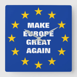 Make Europe Great Again Euro flag wall clock