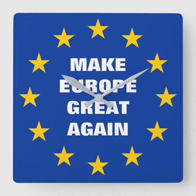 Make Europe Great Again Euro flag wall clock (Front)