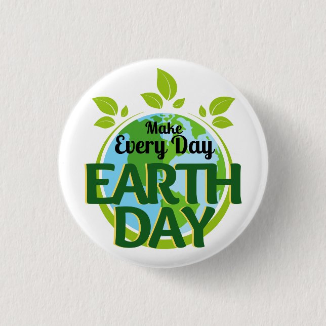 Make Every Day Earth Day 3 Cm Round Badge (Front)