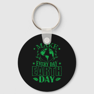 Make every day earth day conservation key ring