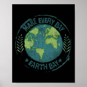 Make Every Day Earth Day Environmental Climate Awa Poster
