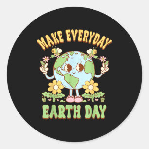 Make Every Day Earth Day Save Planet Environmental Classic Round Sticker