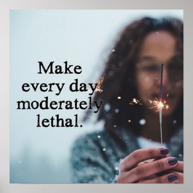 Make every day moderately lethal poster (Front)