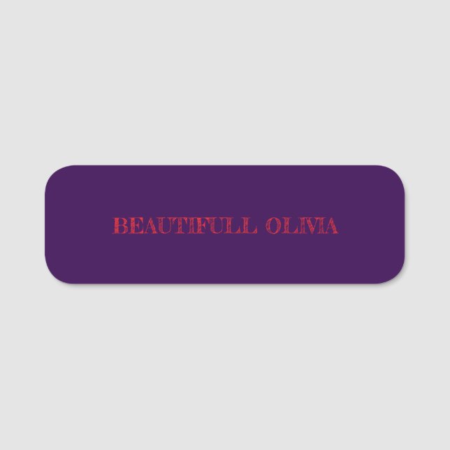 \Make Every First Impression Count BeautifulOlivia Name Tag (Front)