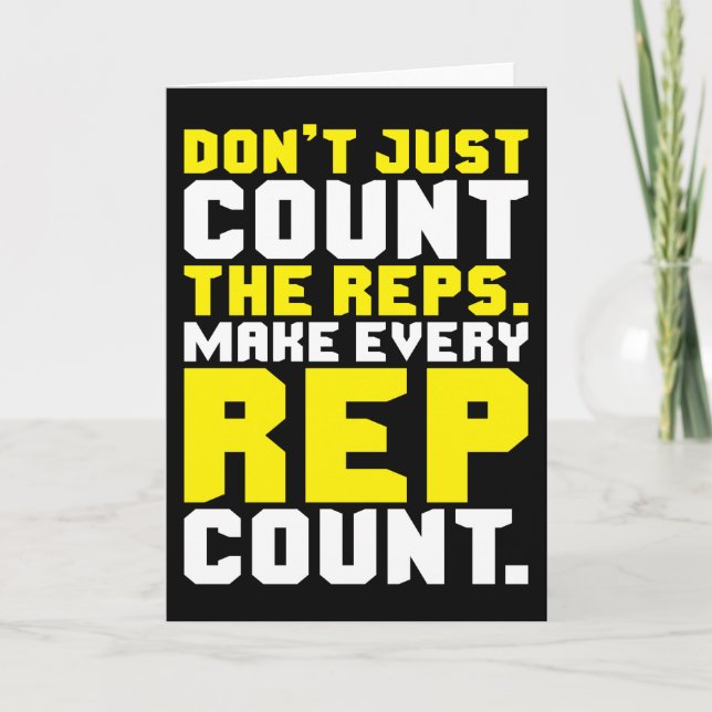 Make Every Rep Count - Workout Motivational Card (Front)