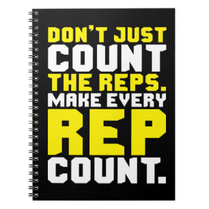 Make Every Rep Count - Workout Motivational Notebook