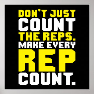 Make Every Rep Count - Workout Motivational Poster