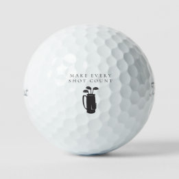 'Make Every Shot Count' Mindfulness, Motivational Golf Balls